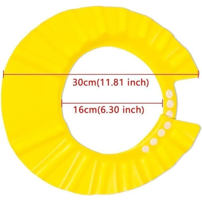 Next Store Baby Shower Cap Eye Protection Ear Protection Adjustable Silicone Shower Cap (Pink) - Image 5